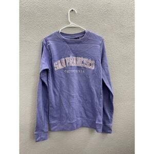Ocean Beach Sportswear Sweatshirt Size Small Purple San Francisco California